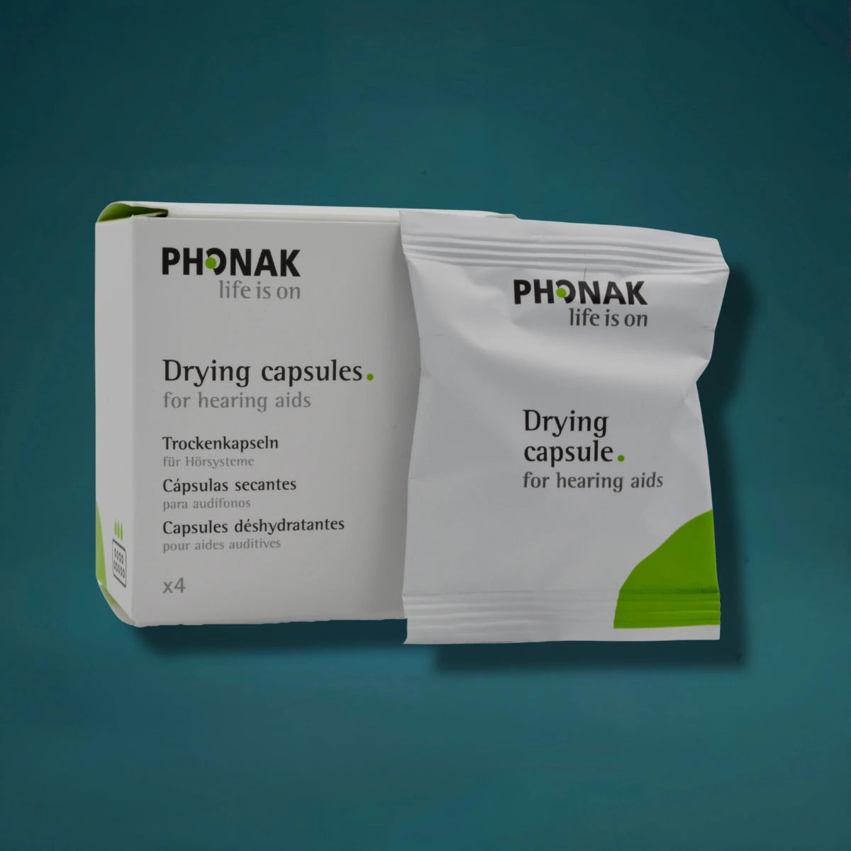 Phonak Trockenkapseln, Packung mit 4 Nachfüllkapseln für den Trockenbecher