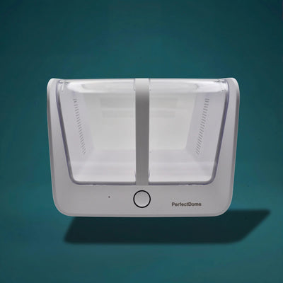 Audinell PerfectDome Trockenstation mit UV-C, geöffnet und leer, Frontansicht