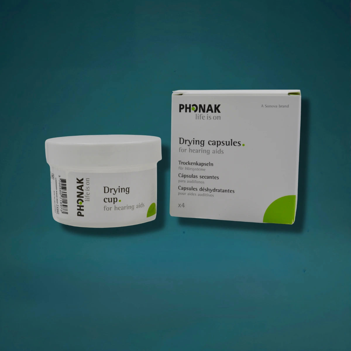 Phonak Trockenset mit Trockenbecher und 4 Trockenkapseln