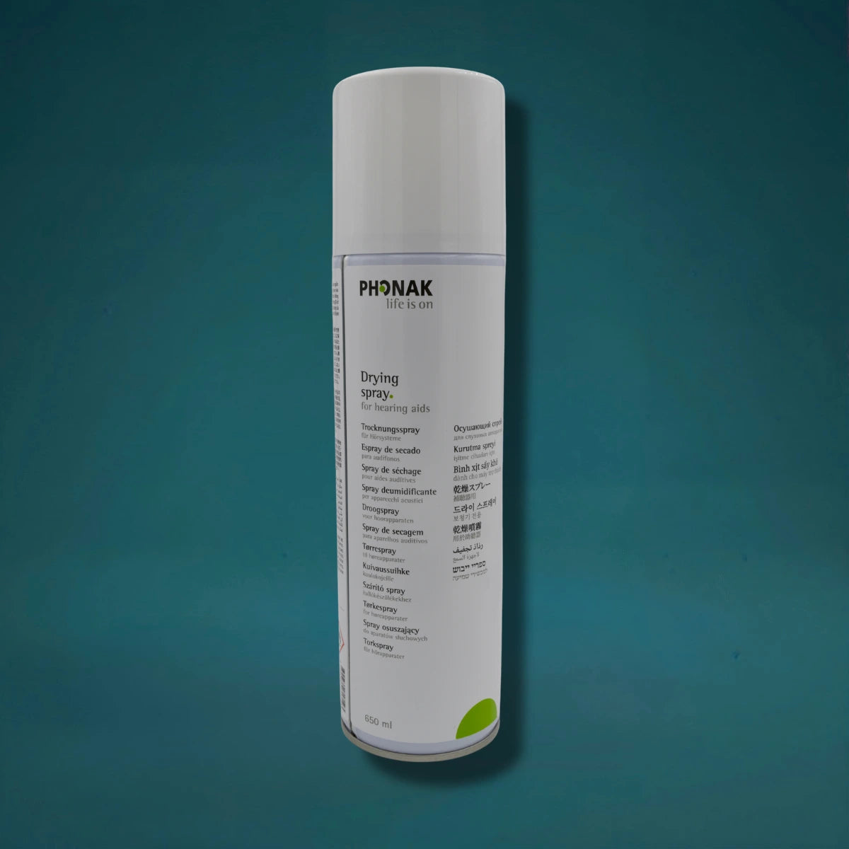 Phonak Trocknungsspray 650 ml, Dose mit geschlossener Schutzkappe